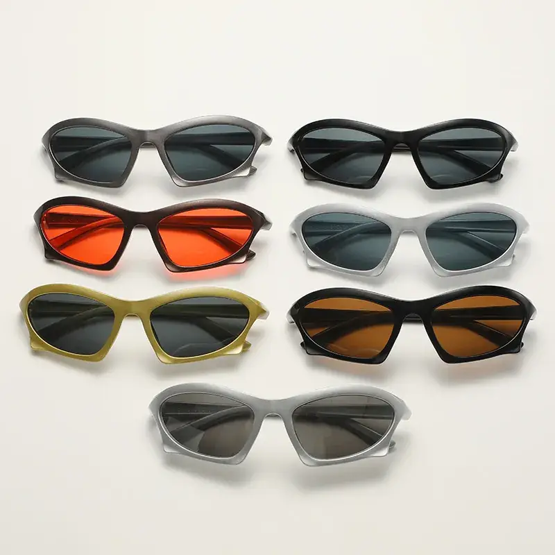 Steam Punk Sunglasses Orange Tinted Black - Image 9