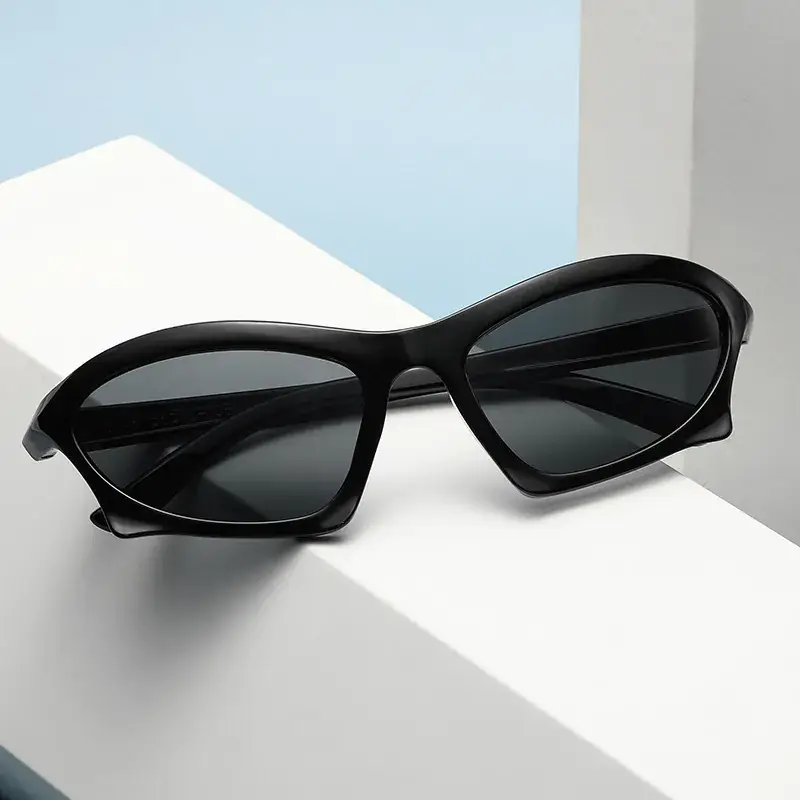 Steam Punk Sunglasses Orange Tinted Black - Image 10