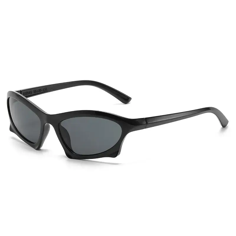 Steam Punk Sunglasses Orange Tinted Black - Image 2