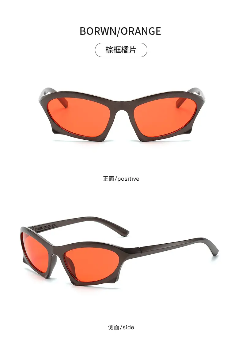 Steam Punk Sunglasses Orange Tinted Black — feature 16