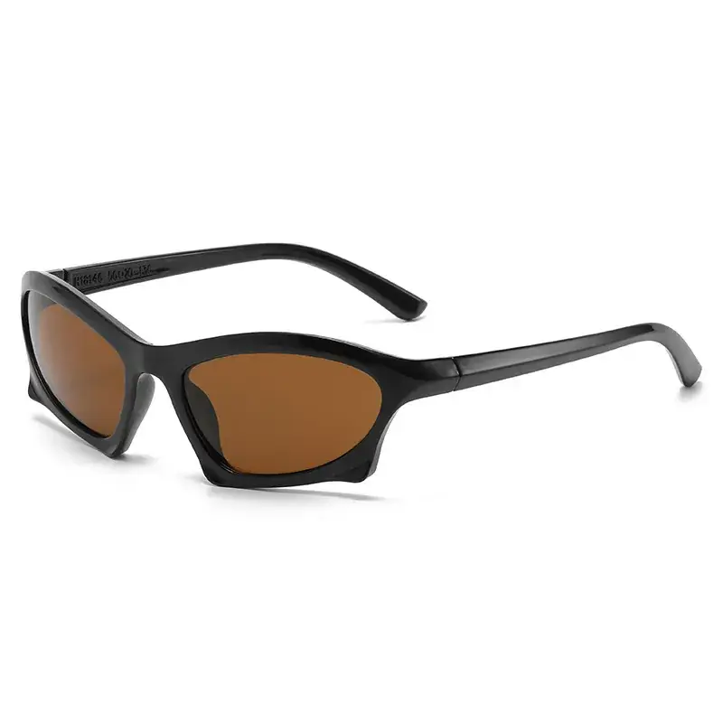 Steam Punk Sunglasses Orange Tinted Black - Image 4