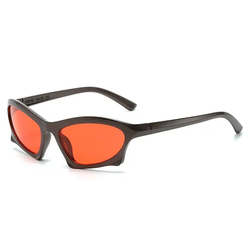 Steam Punk Sunglasses Orange Tinted Black - Image 7