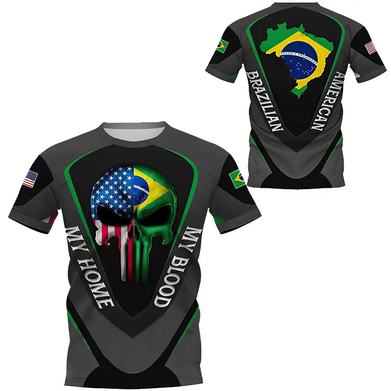 Brazil 2022 New National Football Short Sleeve Crewneck T-Shirt - Image 12
