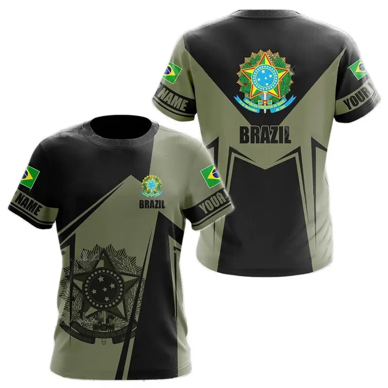 Brazil 2022 New National Football Short Sleeve Crewneck T-Shirt - Image 14