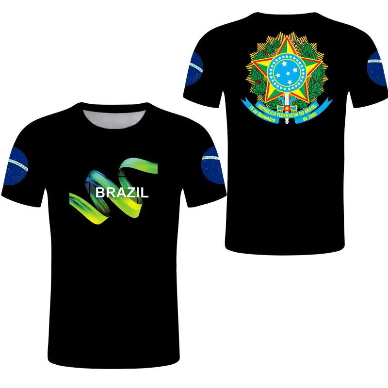 Brazil 2022 New National Football Short Sleeve Crewneck T-Shirt - Image 15