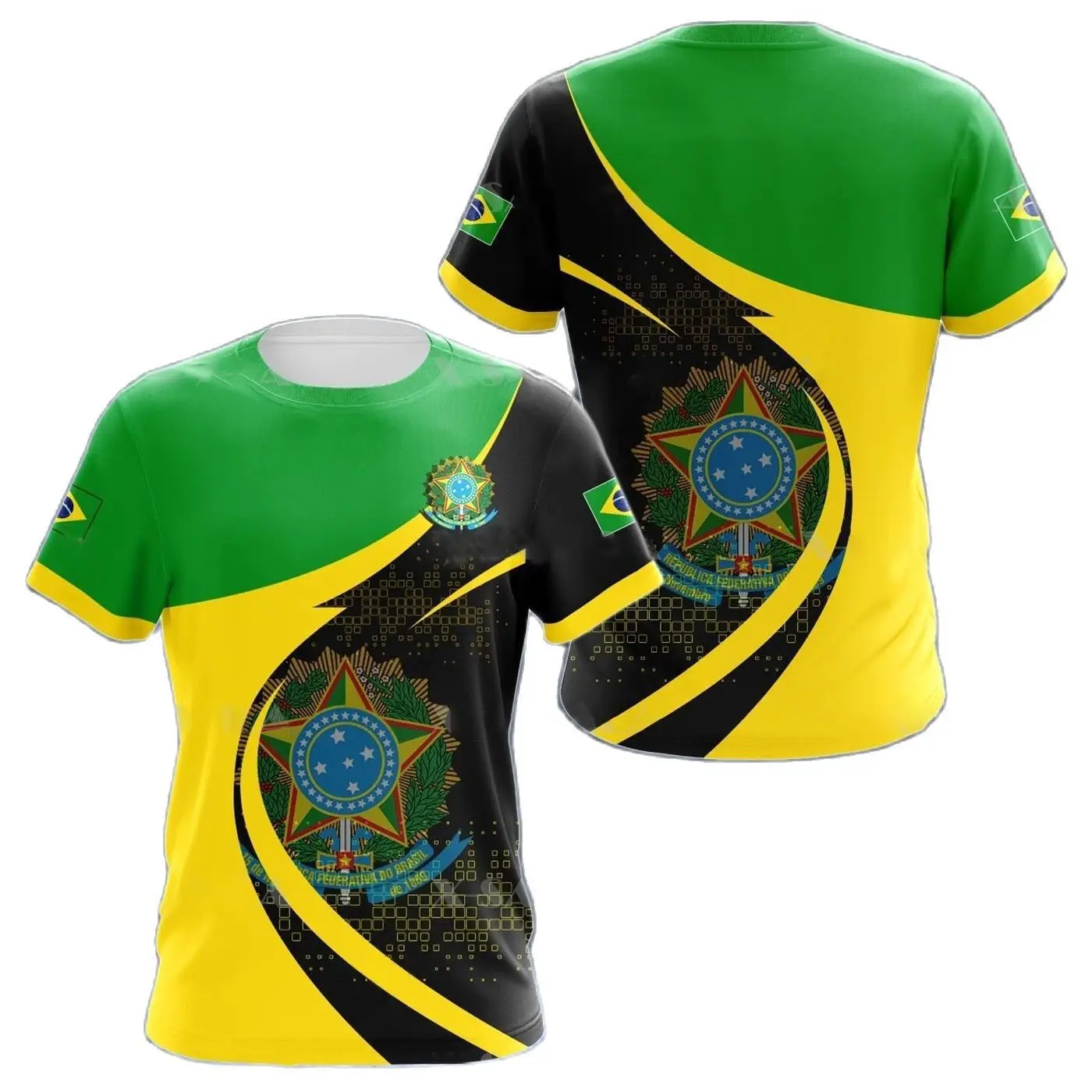 Brazil 2022 New National Football Short Sleeve Crewneck T-Shirt - Image 6