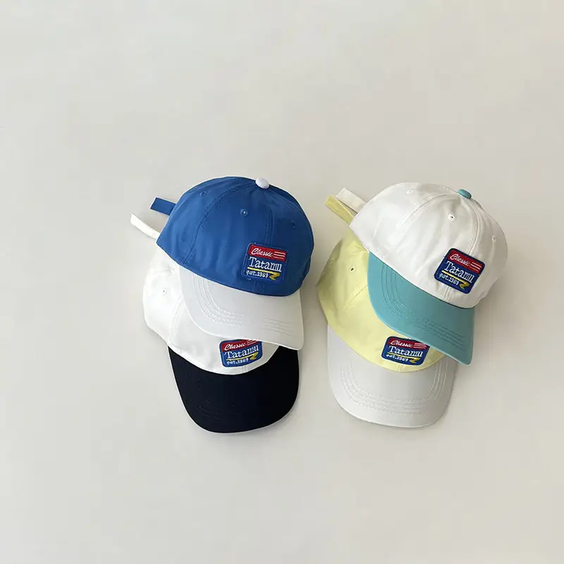 Kids Baseball Caps Blue Yellow Spring Autumn