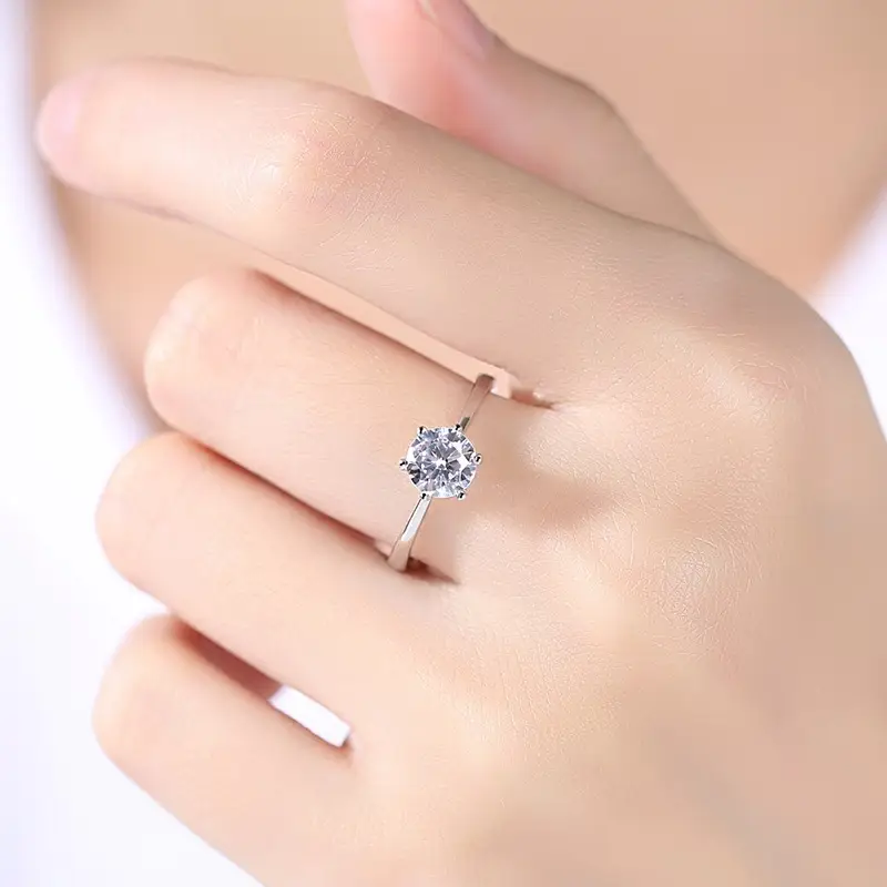925 Sterling Silver Diamond Ring for Men Women Wedding Engagement - Image 22