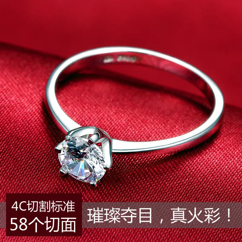 925 Sterling Silver Diamond Ring for Men Women Wedding Engagement - Image 23