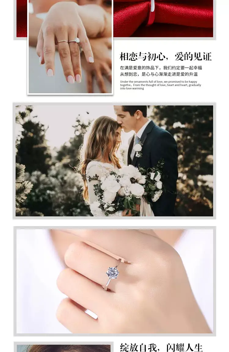 925 Sterling Silver Diamond Ring for Men Women Wedding Engagement — feature 8