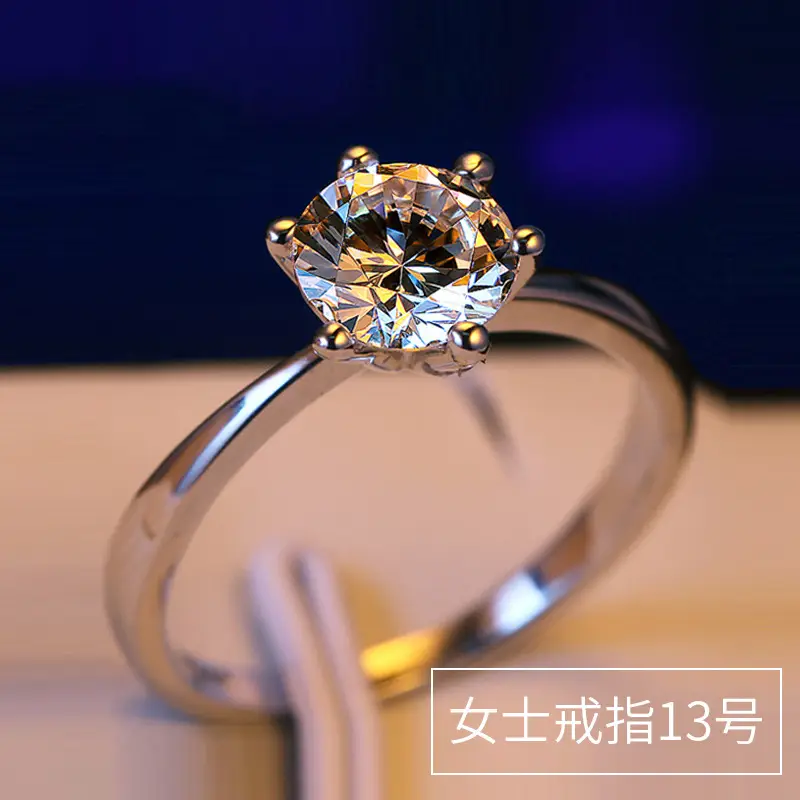 925 Sterling Silver Diamond Ring for Men Women Wedding Engagement - Image 13