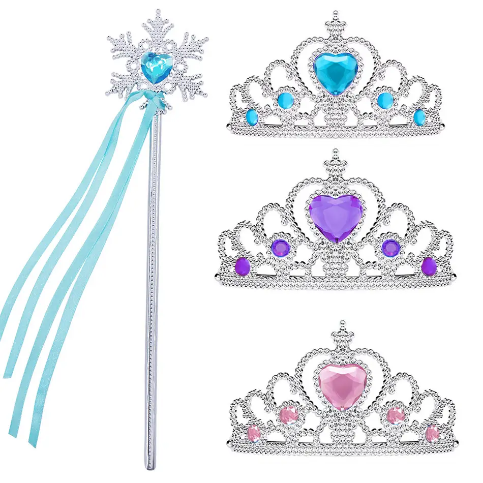 Children's Princess Crown Magic Bang Streamer Snowflake Stick - Image 30