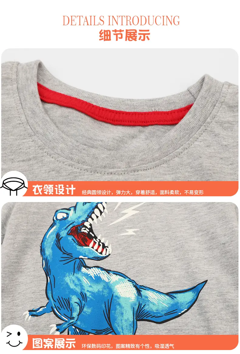Blue Dinosaur Print Boys T-Shirt 2026 — feature 5