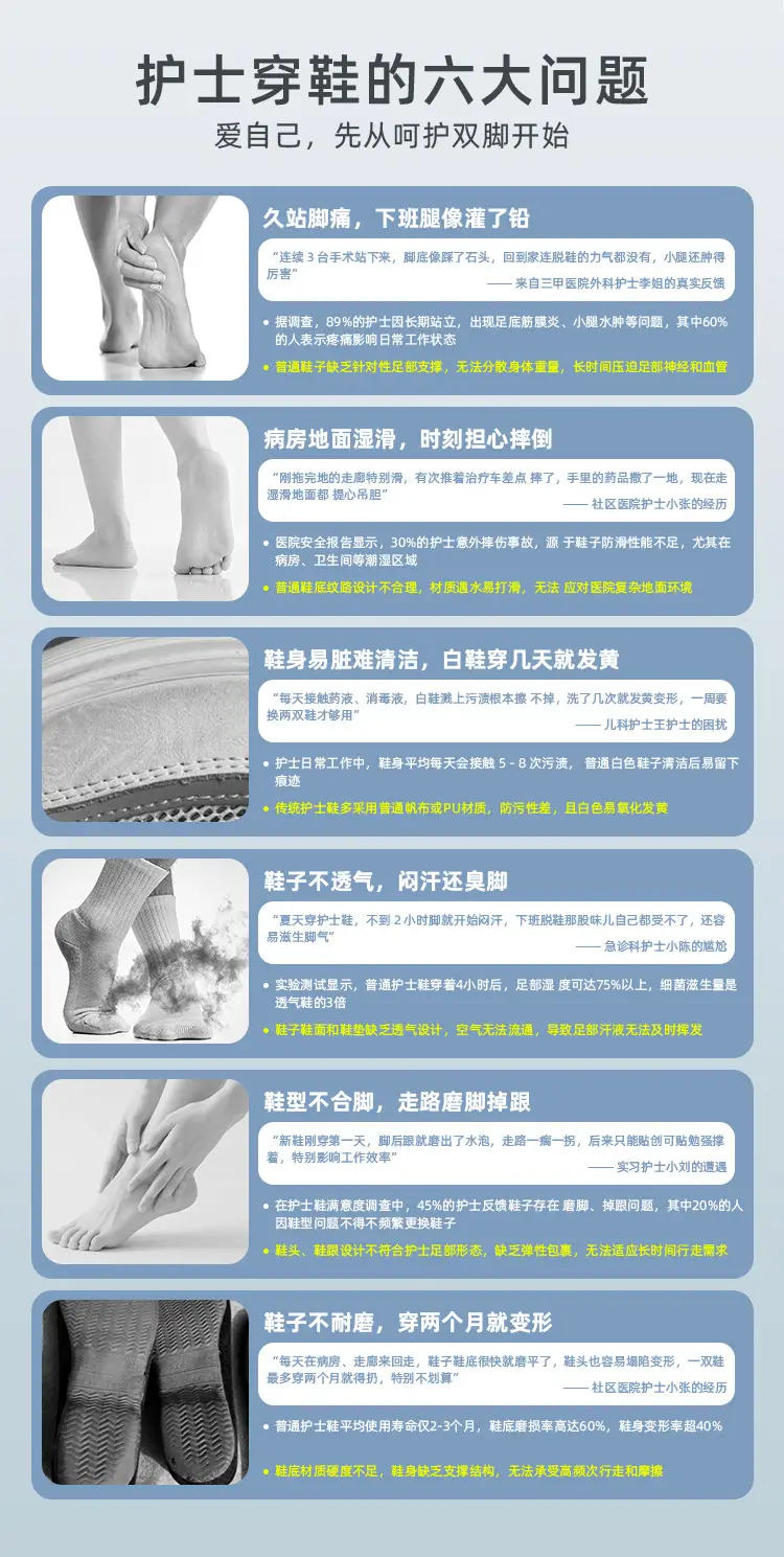 Nurse Shoes for Women, Made of Cowhide, with Built-In Small Air Cushion, Soft Sole, Breathable, Non-Tiring for the Feet, Casual, Non-Slip, Flat, Comfortable Nurse Shoes — feature 7