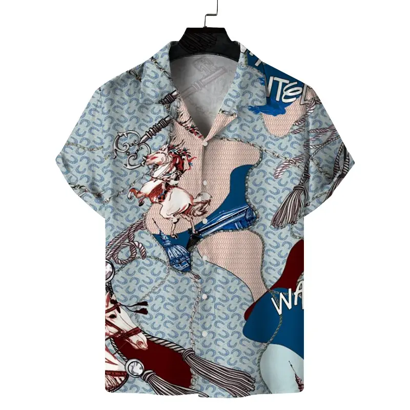 3D Printed Pink Leopard Lapel Shirt for Men - Image 6