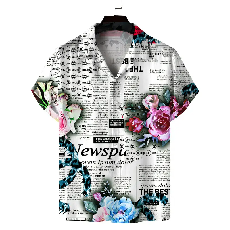3D Printed Pink Leopard Lapel Shirt for Men - Image 12