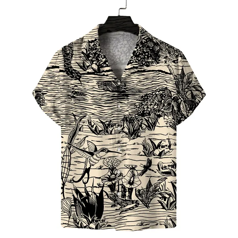 3D Printed Pink Leopard Lapel Shirt for Men - Image 5