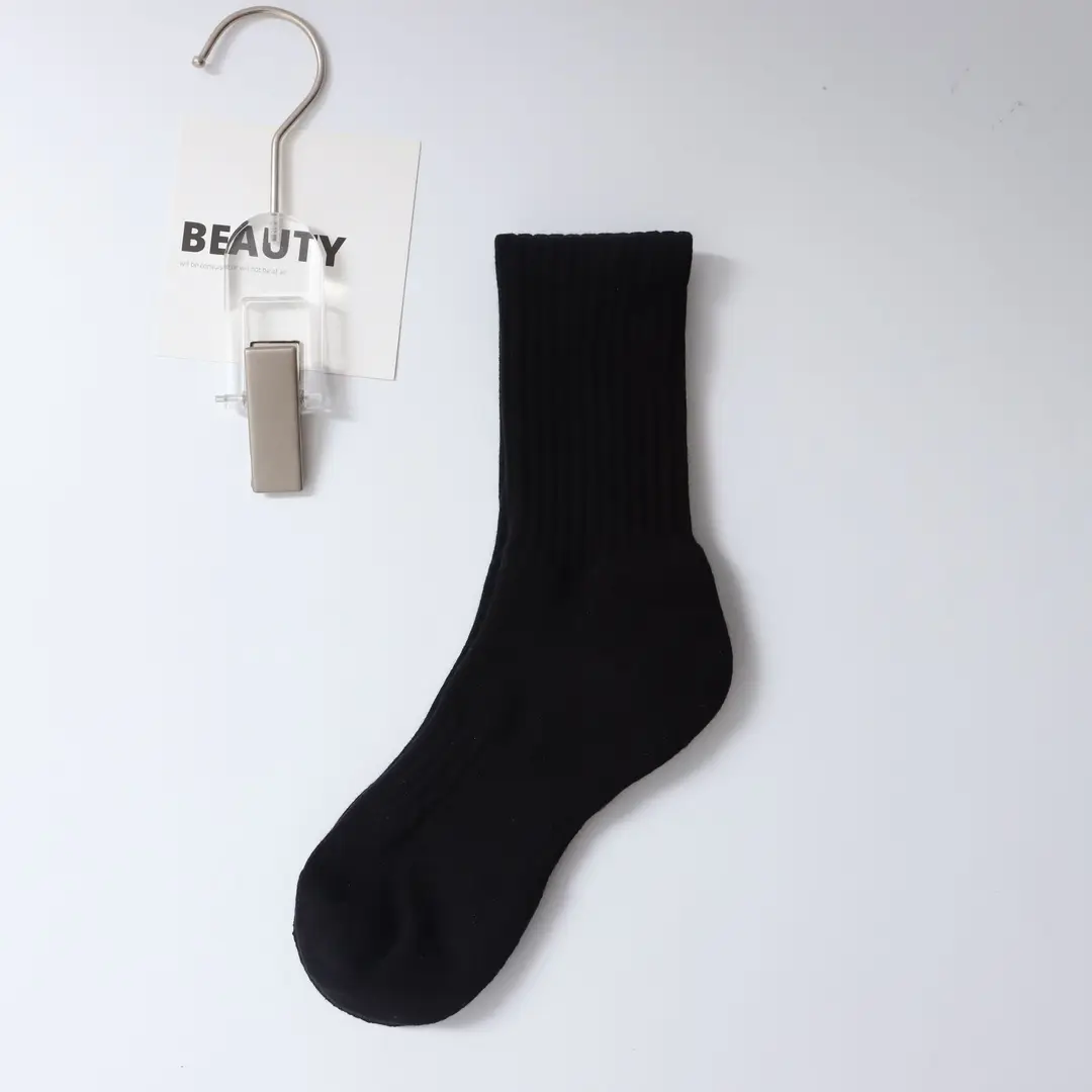 Black and Gray Socks for Men, Summer Thin Style, Xinjiang Cotton Short Socks, 7A Antibacterial Sports Mid-Calf Socks, Women's Socks Wholesale from Zhuji