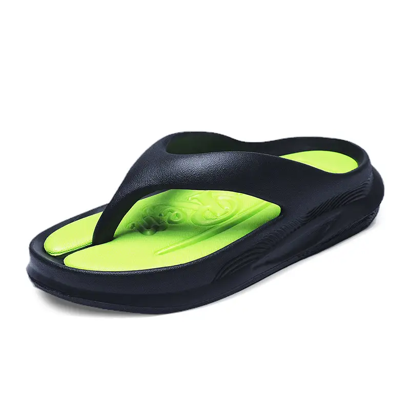 Men's White Orange Flip-Flops Summer Sandals