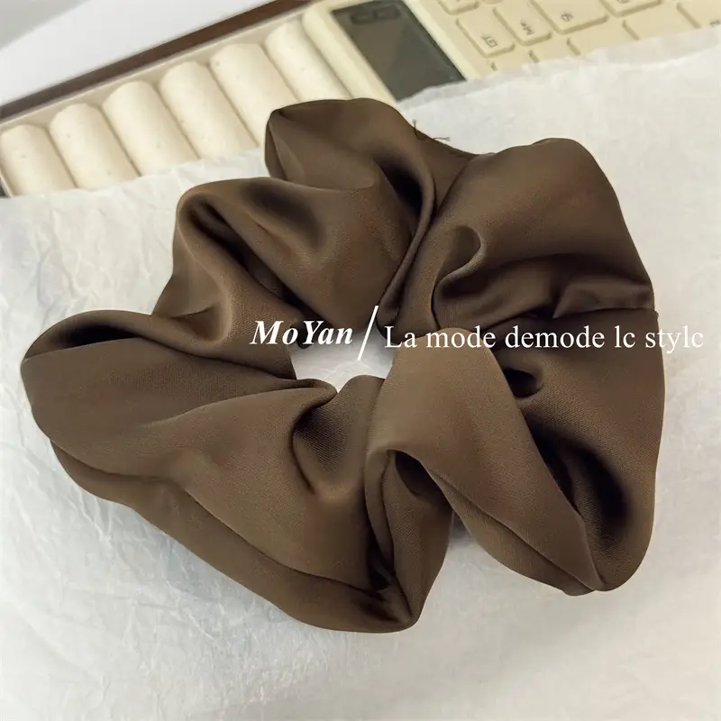 French Satin Bowel Hair Ring Pink Women