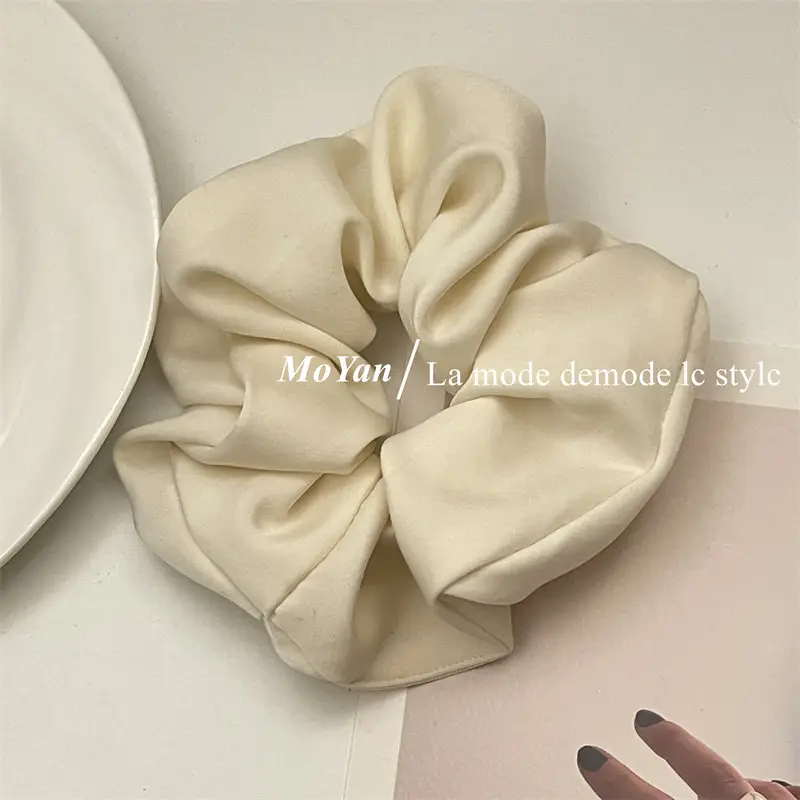 French Satin Bowel Hair Ring Pink Women