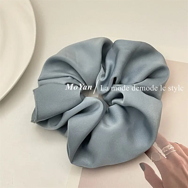 French Satin Bowel Hair Ring Pink Women