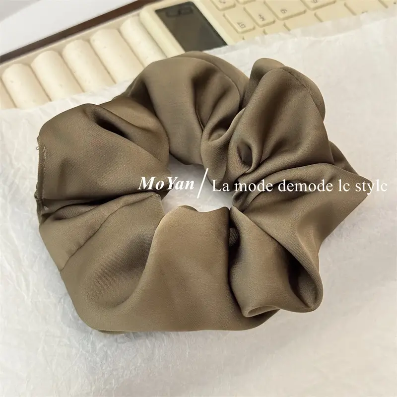 French Satin Bowel Hair Ring Pink Women