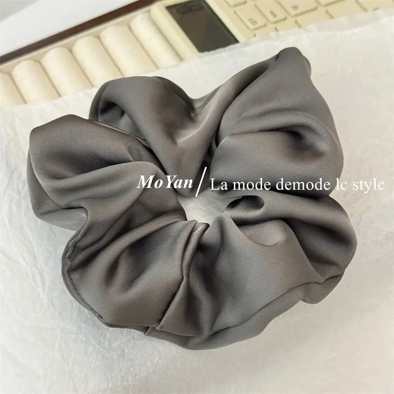 French Satin Bowel Hair Ring Pink Women