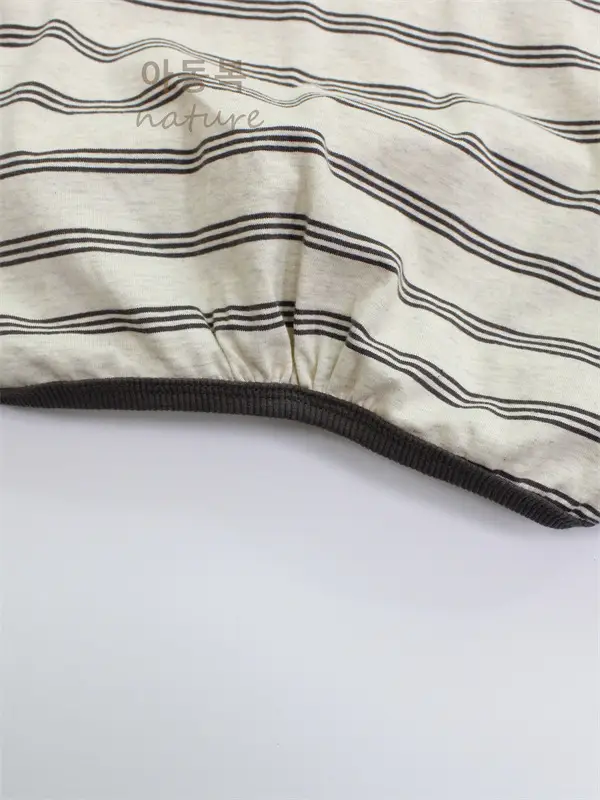 Girls Striped Cotton T-Shirt Long Sleeve Casual Korean Style - Image 5