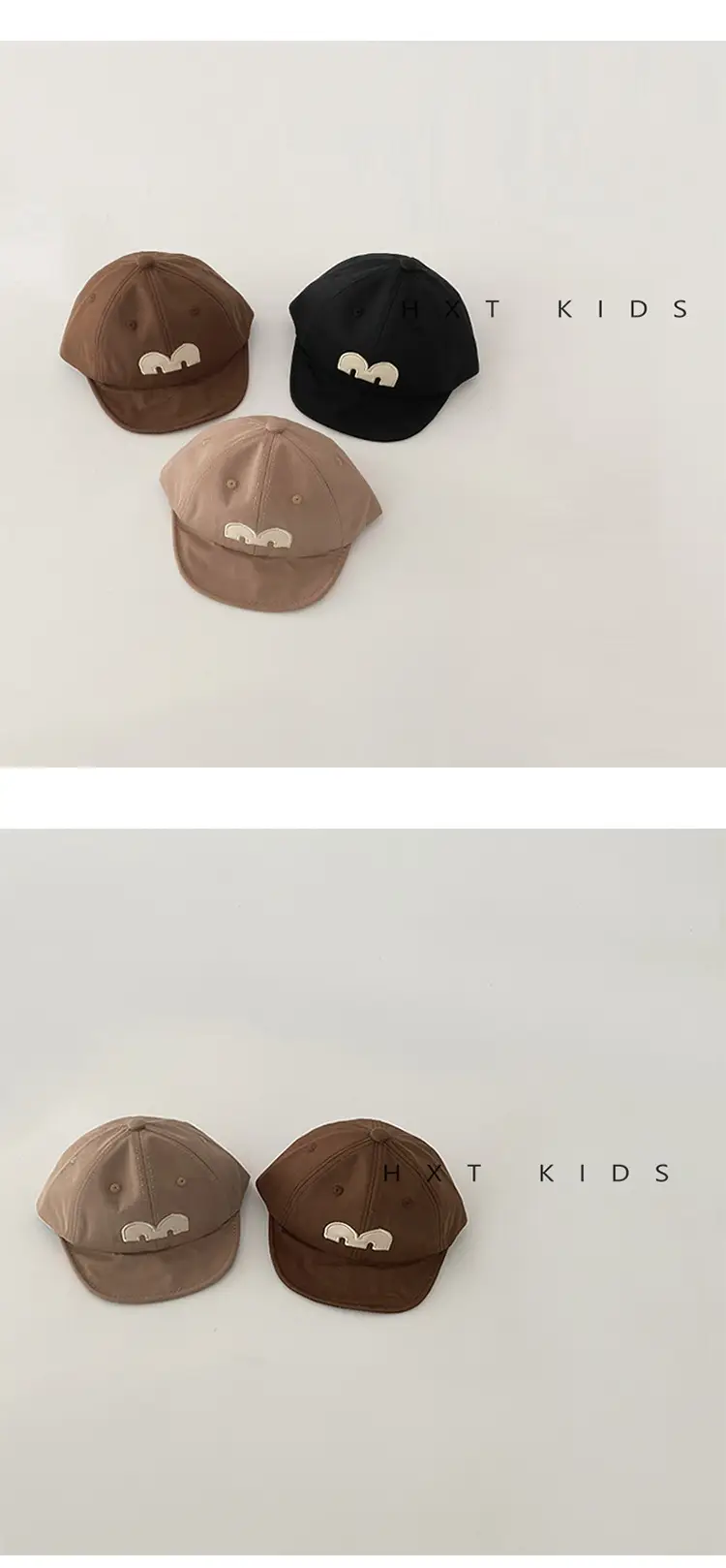 Baby Cap Black Red M Letter Peaked Infant Wear — feature 2