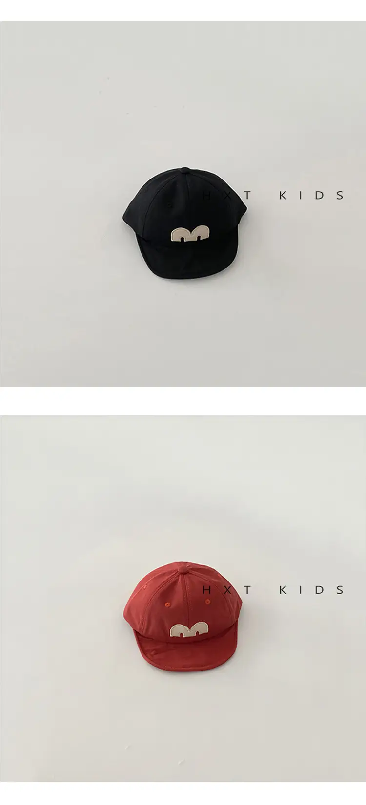 Baby Cap Black Red M Letter Peaked Infant Wear — feature 7