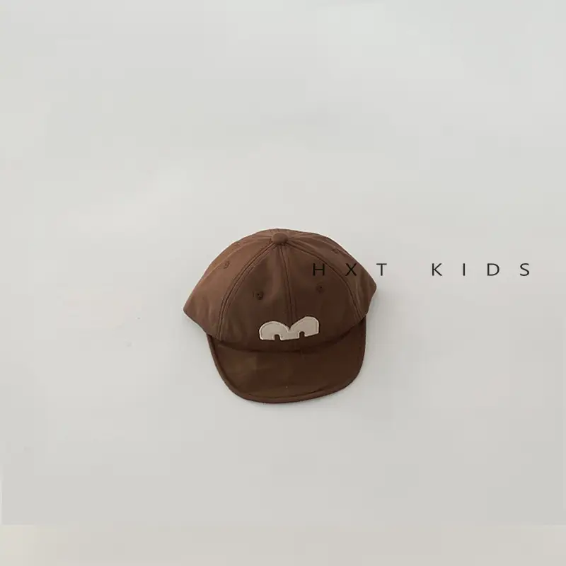 Baby Cap Black Red M Letter Peaked Infant Wear