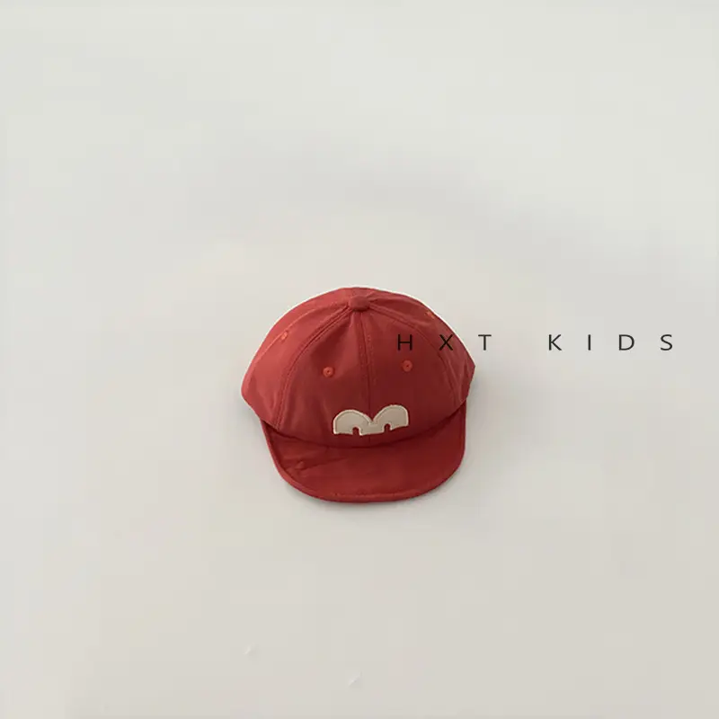 Baby Cap Black Red M Letter Peaked Infant Wear