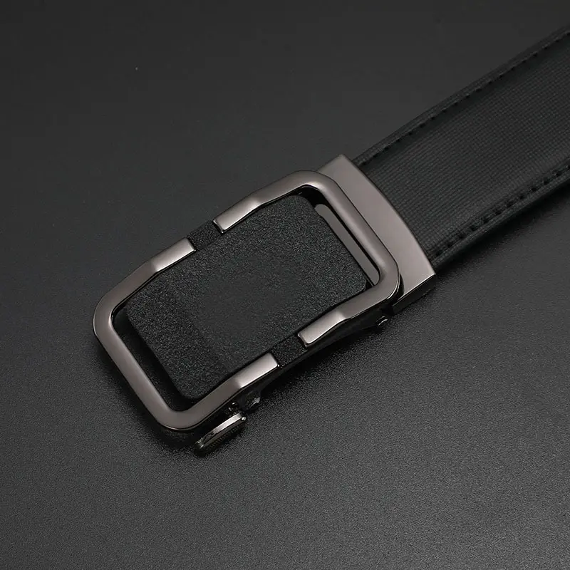 Men's Real Cowhide Belt with Automatic Buckle Gold Silver - Image 10