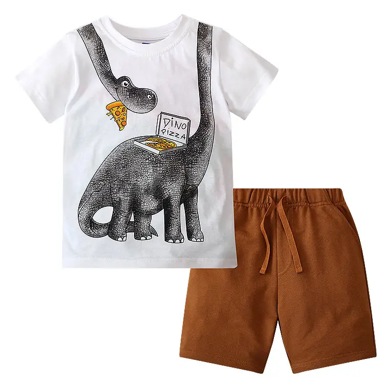 25Y Boys Dinosaur Print T-Shirt Shorts Set - Image 14