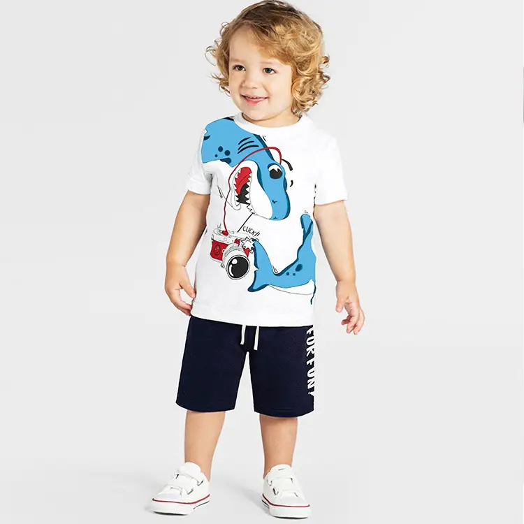 25Y Boys Dinosaur Print T-Shirt Shorts Set - Image 4