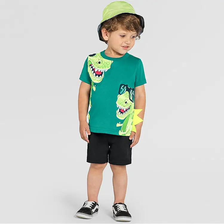 25Y Boys Dinosaur Print T-Shirt Shorts Set - Image 6