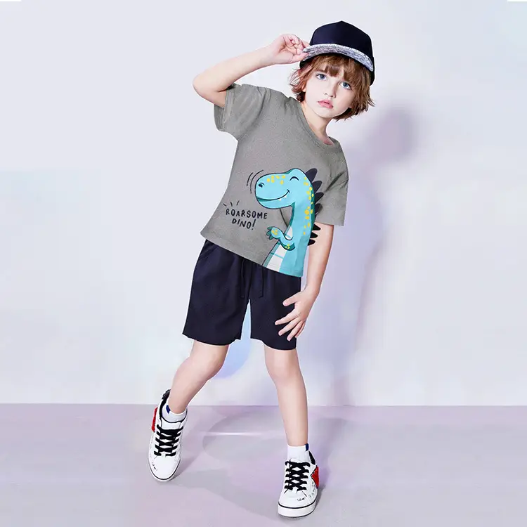 25Y Boys Dinosaur Print T-Shirt Shorts Set - Image 9