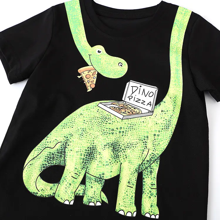 European & American Boys T-Shirt Shorts Set Dinosaur Print - Image 12