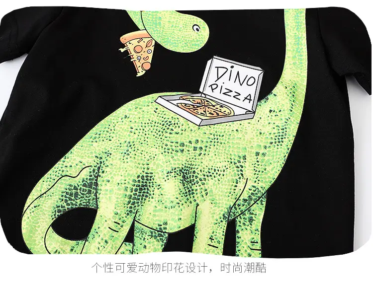 European & American Boys T-Shirt Shorts Set Dinosaur Print — feature 18