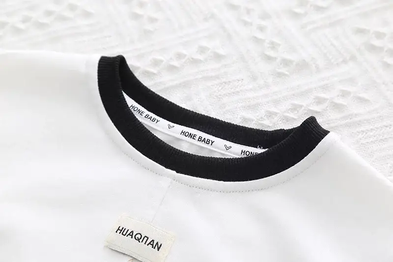 Boys T-Shirt White Round Neck Baby Base Layer — feature 6