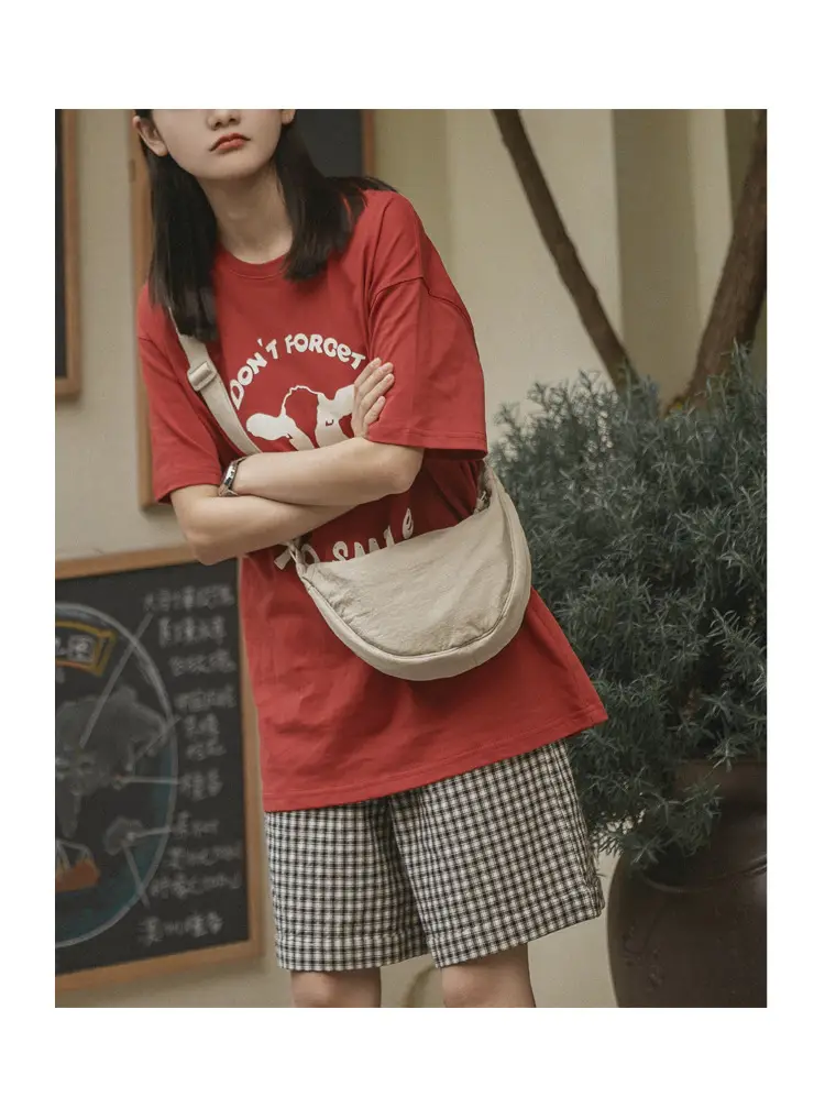 Women Shoulder Crossbody Bag Orange Nylon Casual 2023 — feature 11