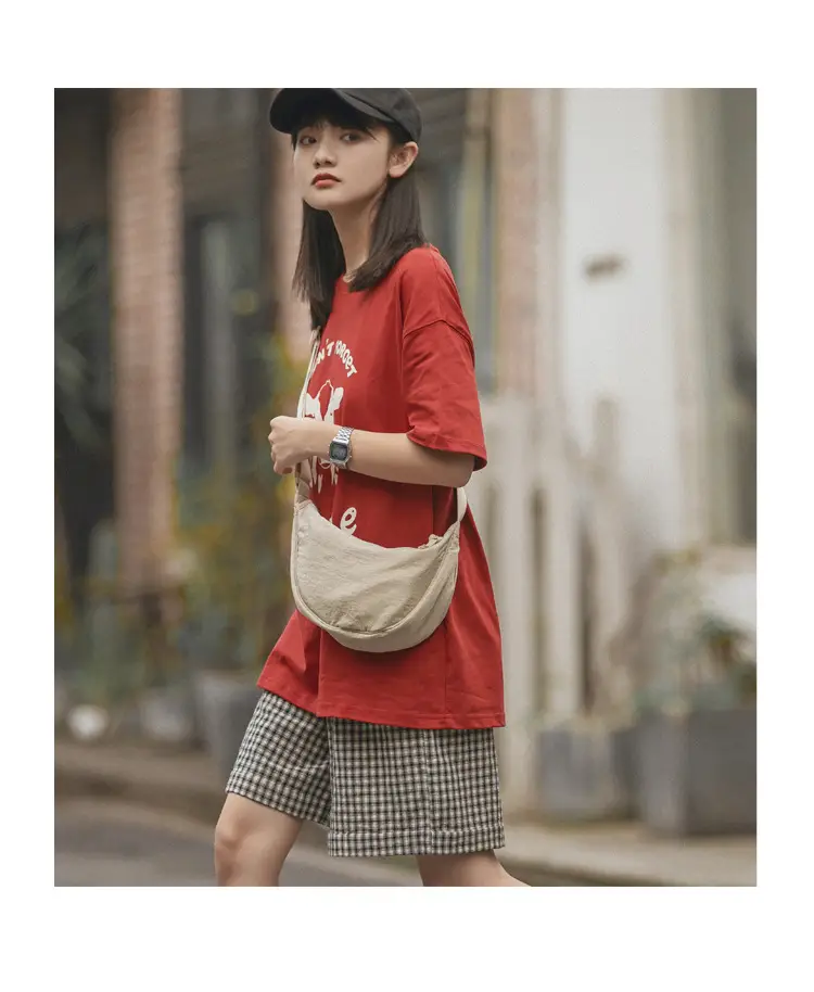 Women Shoulder Crossbody Bag Orange Nylon Casual 2023 — feature 13