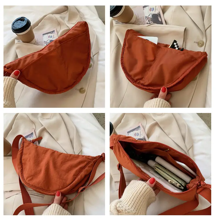 Women Shoulder Crossbody Bag Orange Nylon Casual 2023 — feature 29