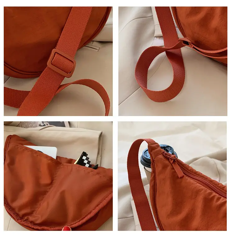 Women Shoulder Crossbody Bag Orange Nylon Casual 2023 — feature 39