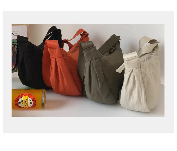 Women Shoulder Crossbody Bag Orange Nylon Casual 2023 — feature 5