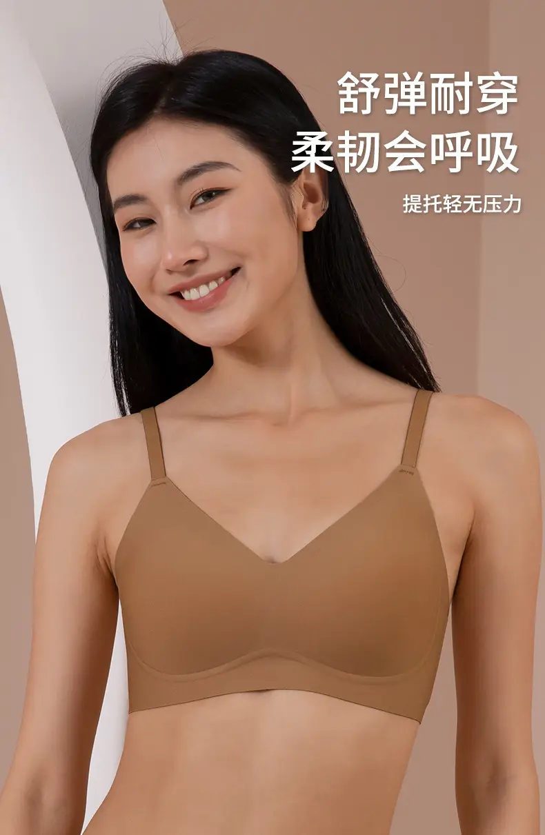 Semi-Fixed Cup Jelly Top Support Bra Summer Wear — feature 13