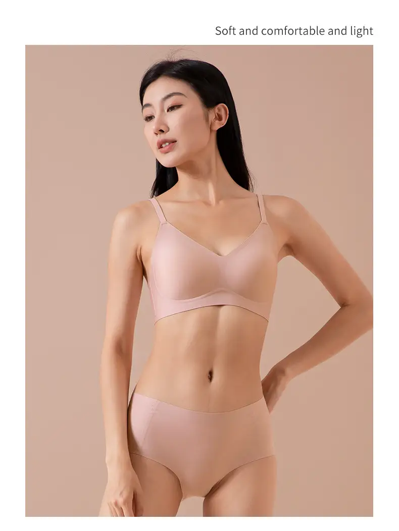 Semi-Fixed Cup Jelly Top Support Bra Summer Wear — feature 21