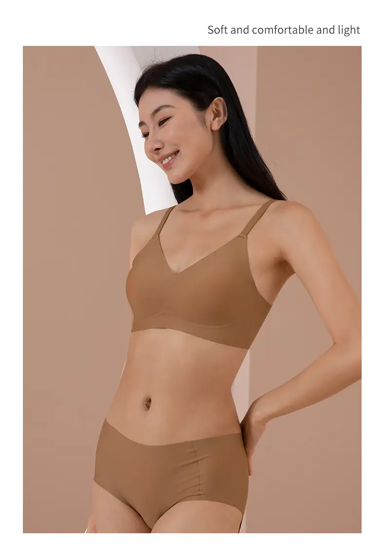 Semi-Fixed Cup Jelly Top Support Bra Summer Wear — feature 23