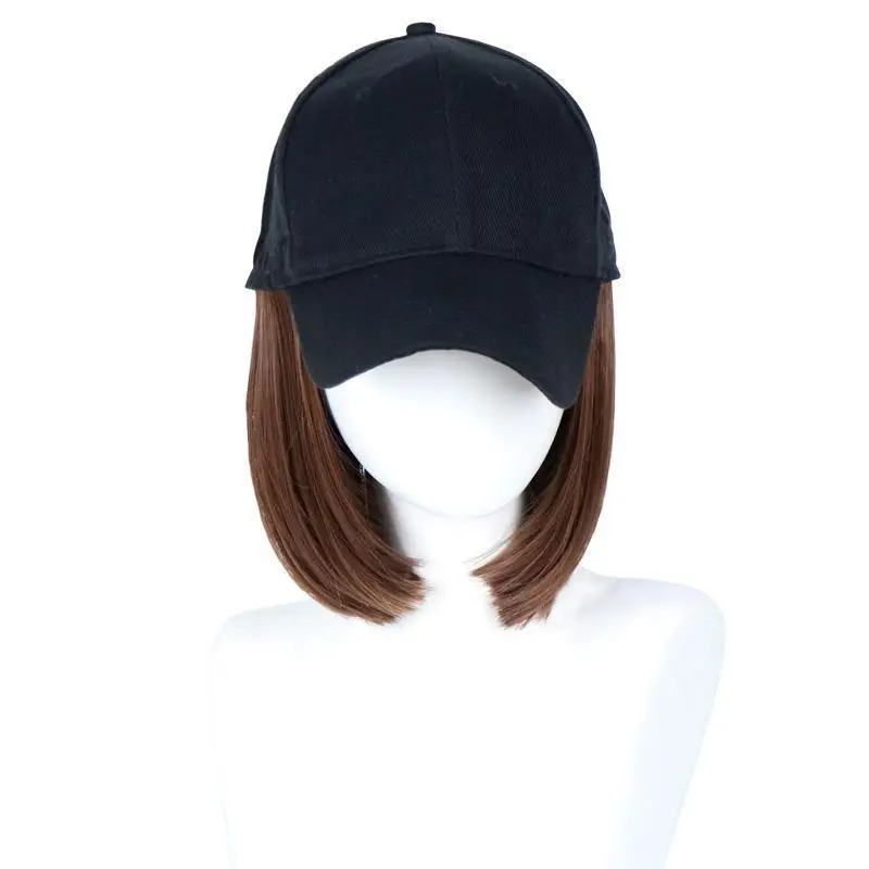 Women's All-in-One Red Cap Wig Bobo Head Short Hair - Image 26